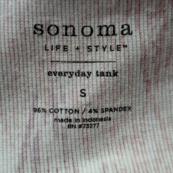 Sonoma Everyday Tank Top Woman's Size Small Ribbed Multi Colored Pattern - Picture 7 of 11